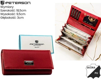 Portofel PETERSON PS401-HNL-2814 Red