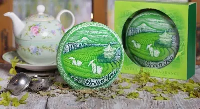 Lumanari parfumate dysk Green Tea 470g-image1