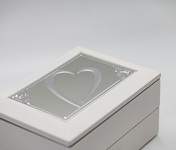 Cutie bijuterie AFAS0053 alb sertar - inima