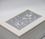 Cutie bijuterie AFAS0053 alb sertar - inima