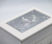 Cutie bijuterie AFAS0053 alb sertar - inima