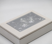 Cutie bijuterie AFAS0068 alb - flori