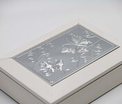 Cutie bijuterie AFAS0068 alb - flori