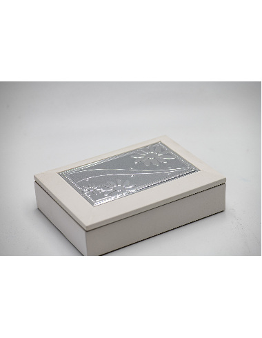 Cutie bijuterie AFAS0068 alb - flori