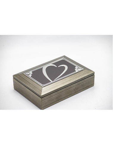 Cutie bijuterie AFAS0277 gri - inima