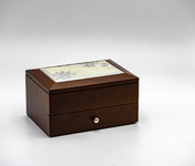 Cutie bijuterie AFAS0053 marou sertar - flori