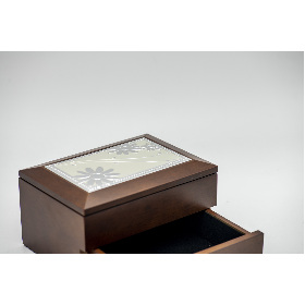 Cutie bijuterie AFAS0053 marou sertar - flori