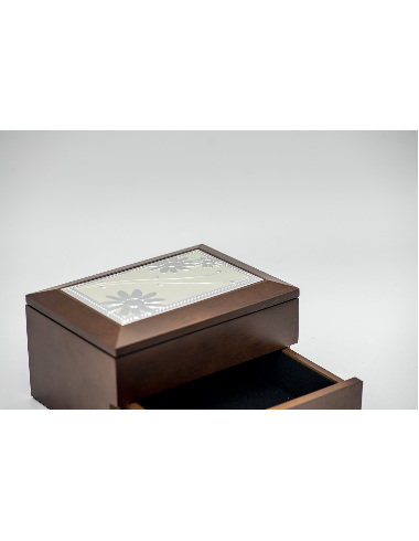 Cutie bijuterie AFAS0053 marou sertar - flori