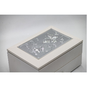 Cutie bijuterie AFAS0053 alb sertar - fluturi