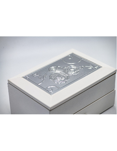 Cutie bijuterie AFAS0053 alb sertar - trandafir