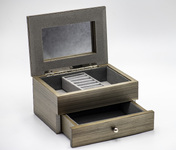 Cutie bijuterie AFAS0278 gri sertar - trandafir