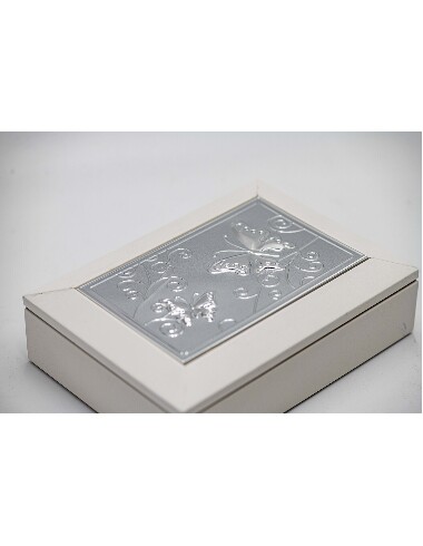 Cutie bijuterie AFAS0068 alb - fluturi