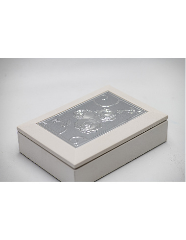 Cutie bijuterie AFAS0068 alb - trandafir