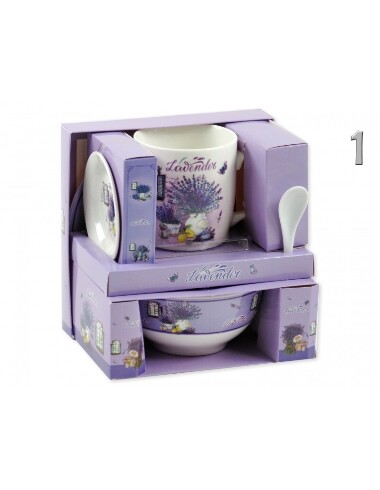 Set cana+farfurie lavanda CQ06292