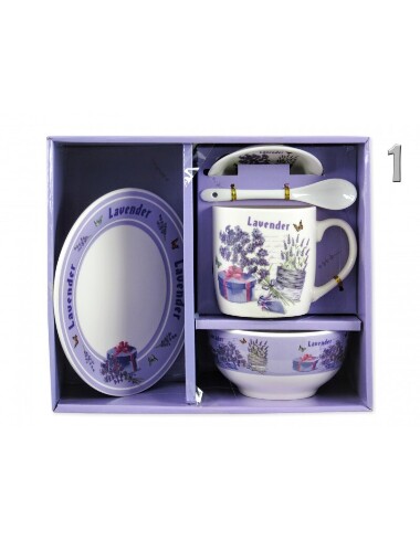 Set cana+farfurie lavanda CQ06293