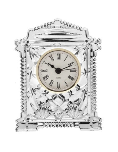 Crystal Bohemia CLOCKSTAND 17.5cm golden