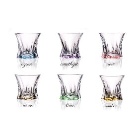 Bohemia COOPER Tumbler 320 set 6, sprayed, gold rim