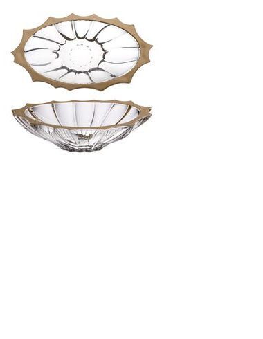 Bohemia PLANTICA Bowl 150 gold rim